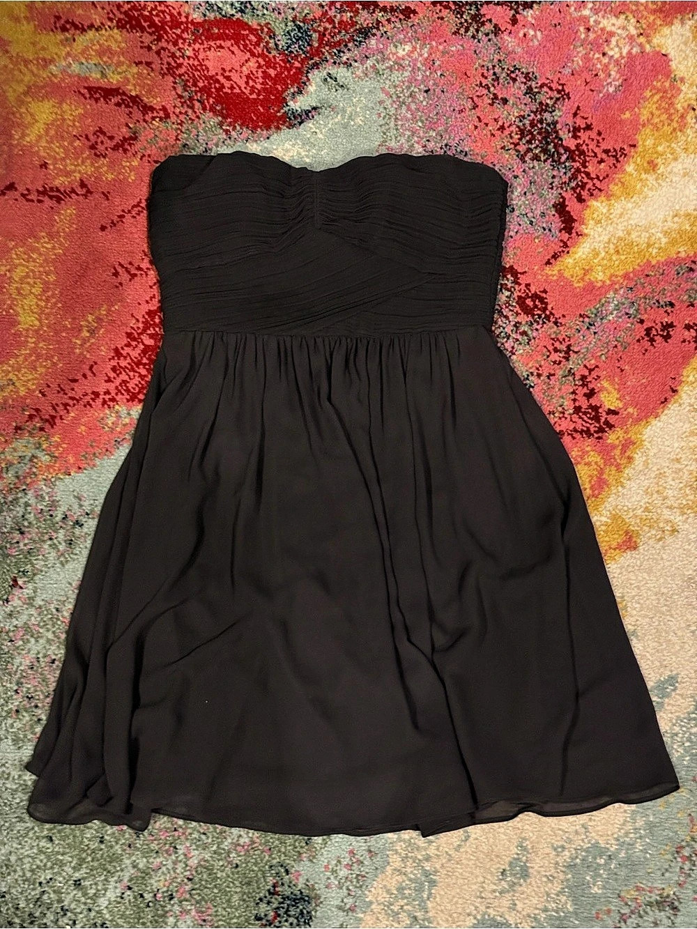 Charcoal Grey Strapless Mini Dress
